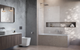 Стеклянная шторка для ванны RADAWAY Essenza Brushed Nickel PND II 110 левая 110002110-91-01L - изображение 4