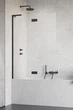 Скляна шторка для ванни RADAWAY Essenza 8 SL Black PND II 100 ліва 10500100-54-01L - зображення 1