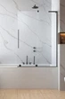 Стеклянная шторка для ванны RADAWAY Furo SL Brushed GunMetal PND II 100 правая 10309538-92-01R+10112494-01-01 - изображение 1