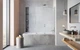 Стеклянная шторка для ванны RADAWAY Furo Brushed Nickel PND II 110 правая 10109588-91-01R+10112544-01-01 - изображение 4