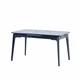 Стіл обідній розкладний BERLIN CERAMIC 140(180)x80 Білий глянець Чорний каркас (9749) - зображення 1