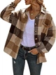 Жіноча фланельна сорочка UANEO Button Flannel Jacket Color: Khaki S - изображение 1