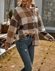Жіноча фланельна сорочка UANEO Button Flannel Jacket Color: Khaki S - изображение 2