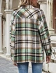 Жіноча фланельна куртка-сорочка Gnveub Oversized Flannel Shirt Jacket Color: Green M - изображение 6