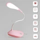 Cвітлодіодна настільна LED лампа USB з акумулятором, сенсорна регульована яскравість, біле світло. Pink - зображення 3