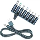 Кабель USB та набір перехідників 8 в 1 під роз'єм 5.5 х 2,1: 3,5 х1, 35; 4,0 х1, 7; 4,8 х1, 7; 5,5 х1, 7; 5,5 х2, 1; 5,5 х2, 5; 6,3х3.0 Ameni M8 - зображення 1