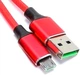 Кабель XO microUSB NB143 Braided 2.4A 1 м Red (NB143-M1-RD) - изображение 2