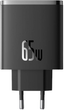 Мережевий зарядний пристрій Baseus OS-Cube Pro 2 xUSB-C + USB 65 W Black (P10152301113-00) - зображення 1