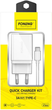 Ładowarka sieciowa Foneng 1 x USB + kabel USB - USB-C Biała (K300 Type-C) - obraz 3