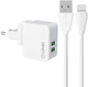 Ładowarka sieciowa Ldnio A2203 2 x USB + kabel Lightning (A2203 Lightning) - obraz 1