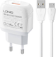 Ładowarka sieciowa Ldnio 18 W + kabel MicroUSB (A1307Q Micro) - obraz 1