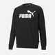 Bluza bez kaptura polarowa męska Puma Ess Big Logo Crew Fl 58667801 L Czarna (4063697319691) - obraz 4