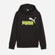 Młodzieżowa bluza z kapturem ocieplana chłopięca Puma Ess+ 2 Col Big Logo Hoodie Fl 58698759 176 cm Czarna (4099685450251) - obraz 4