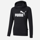 Дитяче тепле худі на флісі для дівчинки Puma Ess Logo Hoodie Fl G 587031-01 98 см Чорне (4063697161313) - зображення 1