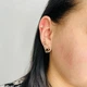 Золотые серьги - пусеты с фианитом Сд580 - изображение 7