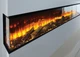 Электрокамин трехсторонний British Fires NEW FOREST 2400 с обогревом, дровами, углем, корой, кристаллами, цветными подсветками наполнения, размер 2375x565x311 - изображение 6