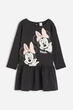 Платье для девочки темно-серое Минни Маус H&M 122-128см (400097486) - изображение 1