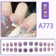 Накладные ногти с клеем A773 Фиолетовый 24 шт (A9881) - изображение 8