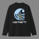 Лонгслив унисекс з малюнком Carhartt розмір L чорного кольору - зображення 3