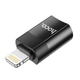 Переходник HOCO Lightning to Type-C female adapter 2A USB2.0 UA17 black - изображение 1