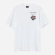 Футболка хлопковая длинная мужская H&M 0684021_03 S Белая с принтом (KAY2000001398081) - изображение 2