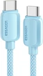 Кабель ESSAGER Breeze USB Cable Type C to Type C 2 м 100W Blue (EXCTT1-WLA03-P) - изображение 1