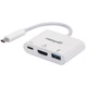 Док-станція хаб Intracom Manhattan 152945 USB 3.1 Type-C - HDMI USB 3.0 PD 60W 4в1 White - зображення 1