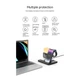 Складная док станция беспроводная зарядка 3 в 1 QINETIQ Z15 15W для Apple iPhone 8-15, Pro, Pro Max, Apple Watch 2-9, SE, Ultra, AirPods с часами, будильником и сенсорным съемным светильником - изображение 5