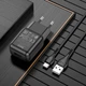 Адаптер сетевой HOCO C96A + Type-C кабель набор зарядный черный 6931474766021 - изображение 4