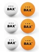 Теннисные шарики BAX 3* white/orange 6 шт - изображение 1