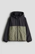 Куртка ветровка черно-зеленая H&M 134см (400097558) - изображение 1