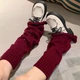Гетры-клеш рваные бордовые One size - изображение 3