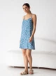 Ночная рубашка женская BARWA garments 0342 L Белый цветок на синем (2110003423213) - изображение 5