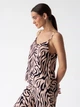 Пижама (майка + штаны) женская больших размеров из вискозы BARWA garments 0340/344 XL Черная зебра (2113403444017) - изображение 6
