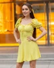 Жіноча сукня міні з креп-жатки Жовтий Maybel 2XL 418 (3210_6) - зображення 8
