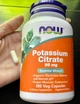 Калий NOW Potassium Citrate 99 мг 180 капс - изображение 8