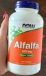 Люцерна 650мг Now Foods Alfalfa 650 mg 500 таблеток - изображение 2