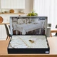 Велюровая скатерть с ранером Selin Beste Set 160×220+8 салфеток кремовая - изображение 2