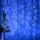 Гирлянда штора водопад X-mas Lights 2*2 метра занавес дождь 240LED Голубая - зображення 3