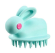 Силіконова м'яка щітка Rabbit для миття волосся та масажу голови 8х6.5 см, бірюзовий (86052163) - зображення 1