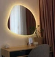 Фігурне стильне дизайнерське дзеркало Comfort Vision Сердце дракона 70x70 см з LED підсвіткою - изображение 1