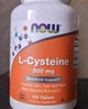 L-цистеин NOW L-Cysteine 500 mg 100 таб - изображение 11
