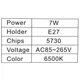 Світлодіодна лампочка з датчиком руху сенсором E27 7W Chips 5730 - зображення 2