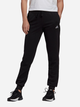 Spodnie sportowe damskie ze ściągaczem adidas Essentials French Terry Logo Pants M Czarne (4064044687876) - obraz 1