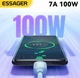 USB кабель 1м для швидкої зарядки USB A - Type-C 100W Essager ES-X46 рожевий - зображення 5