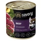 Влажный корм Savory Dog Gourmand Вeef из мяса говядины для взрослых гурманских собак 400г - изображение 1