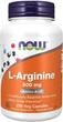 L-аргінін Now Foods, L-Arginine 500 мг, 250 капсул - зображення 1