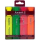 Маркер Axent Highlighter 1-5 мм клиновидный набор неон (2537-40-A) - изображение 2