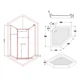 Душевая кабина Lidz Dozorca SC90x90.CRM.LOW.TR, стекло прозрачное 6 мм - изображение 2
