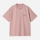 Футболка бавовняна довга жіноча Carhartt WIP American Script T-shirt W I032218-1NJXX S Рожева (4064958770084) - зображення 3